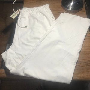 Elena Tannassi off-white sports pants sz 2X